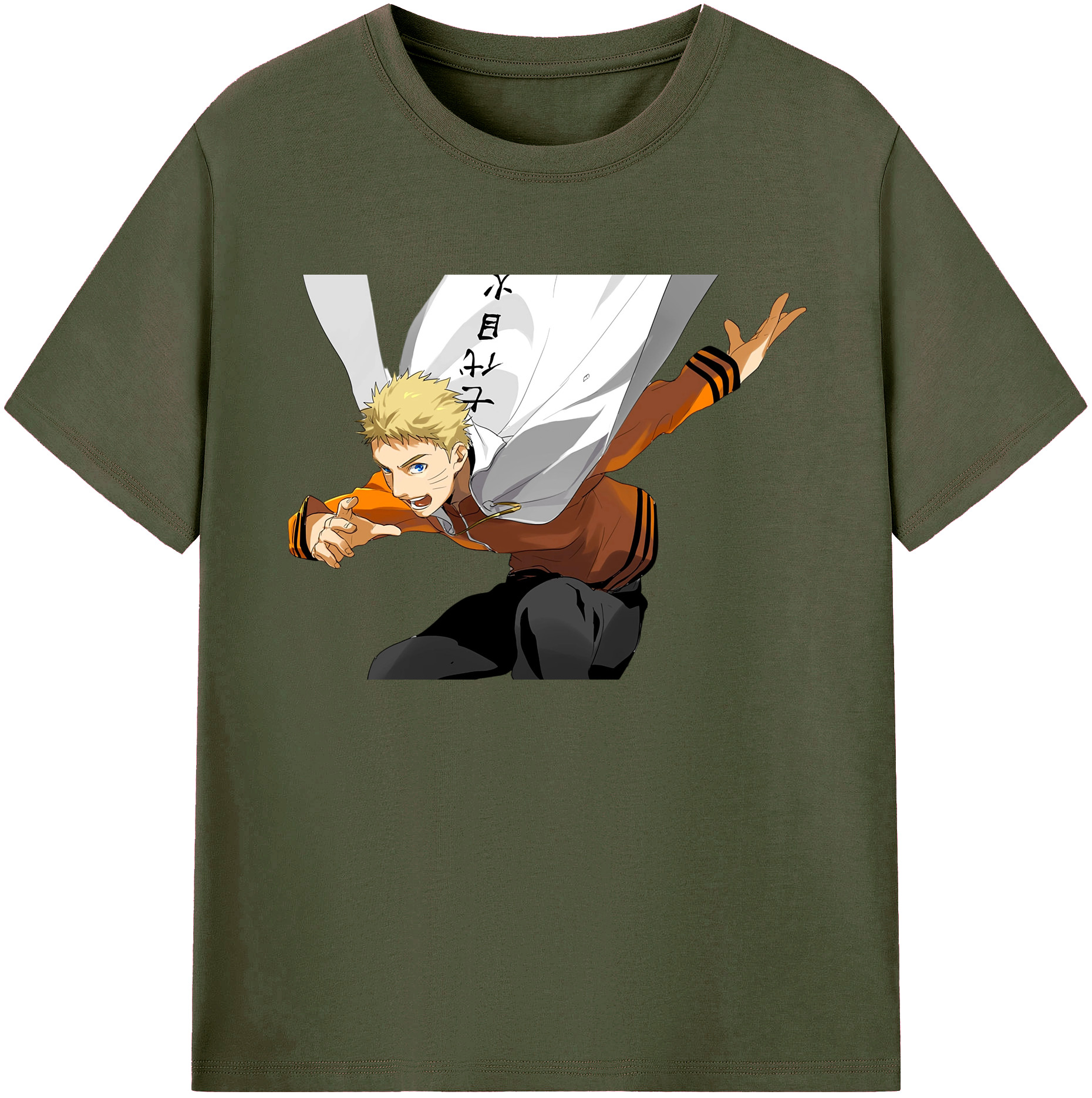 （画像用） NARUTO -ナルト- うずまき ナルト Uzumaki Naruto 綿100％ メンズ半袖Tシャツ｜肌触りやわらか＆通気性